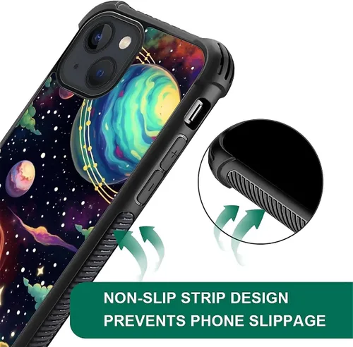 Vista 624 de Funda compatible con iPhone 15, diseño de elefantes africanos, diseño increíble a prueba de golpes, antiarañazos, carcasa trasera de policarbonato