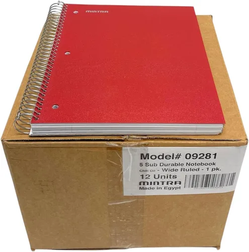 Vista 11 de Mintra Office Cuadernos de Espiral Duraderos, 5 Materias (Hielo Ártico, Rayado Universitario 1pk)
