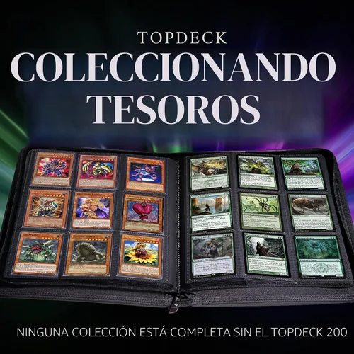 Vista 6 de TopDeck 200 TopLoader Binder - Carpeta álbum de 9 bolsillos para tarjetas - Fundas de almacenamiento seguro TCG - Compatible con Yugioh, Magic the