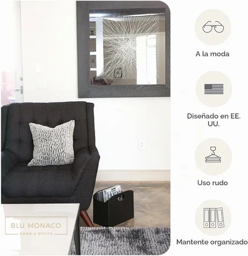 Vista 2 de Blu Monaco, revistero de piel Negro