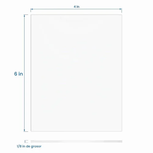 Vista 3 de KAITELA Paquete de 10 láminas de acrílico transparente de 4" x 6", panel de plexiglás fundido de 1/8" de grosor (3mm), tablero de plástico