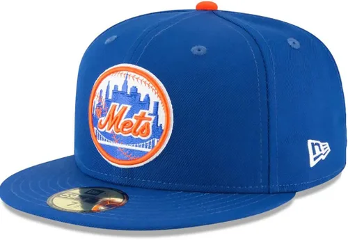 Vista 7 de Gorra New Era para hombres de los New York Yankees. Colección auténtica de gorras MLB 59Fifty, adulto, escarlata Negro/Negro