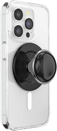 Vista 8 de Agarre para teléfono PopSockets con soporte expansible, agarre adhesivo - aluminio negro