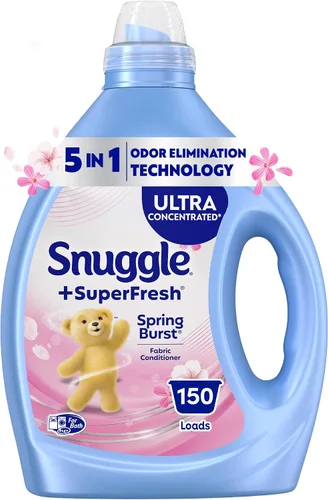 Vista 11 de Snuggle Suavizante líquido para telas, SuperFresh Original, elimina olores difíciles, concentrado 2 veces, 150 cargas