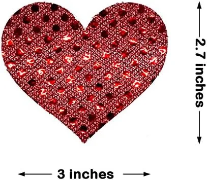 Vista 3 de Ypser 5 pares de pasteles de corazón desechables de satén para pezones para mujeres