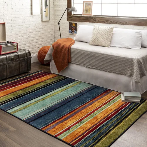 Vista 10 de Tapete impreso estilo arcoíris Mohawk Home colección New Wave, Nylon, Multicolor