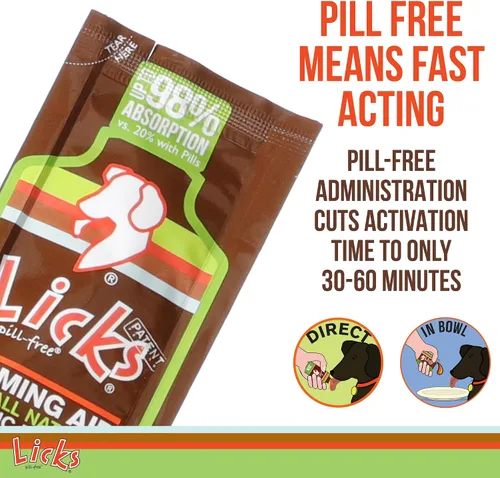 Vista 7 de Licks Pill Free Zen Dog Calming - Suplementos calmantes para comportamiento agresivo y nerviosismo - Golosinas calmantes para perros para aliviar