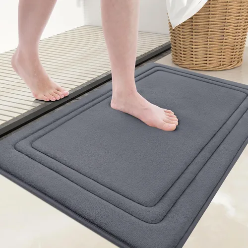 Vista 61 de Grandaily Alfombra de Baño de Espuma Viscoelástica 24x16, Ultra Suave, Antideslizante y Absorbente, Alfombras de Baño Lavables a Máquina y Secables