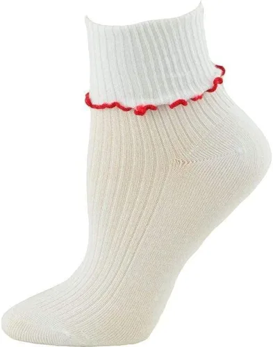 Vista 7 de Sierra Socks Calcetines de uniforme escolar con borde de lechuga para niña grande, algodón peinado, puntera sin costuras, calcetines suaves y cómodos
