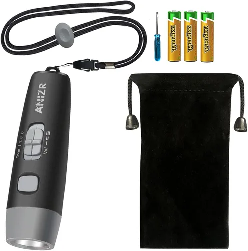 Vista 6 de ANIZR Silbatos electrónicos con cordón, ajustable de 3 tonos y 3 silbatos de emergencia de gran volumen, silbato de árbitro de baloncesto