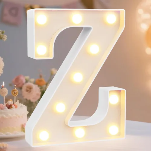 Vista 67 de Pooqla Letras con luces LED de marquesina, letras decorativas iluminadas en blanco cálido y blanco frío, letras del alfabeto iluminadas para niños
