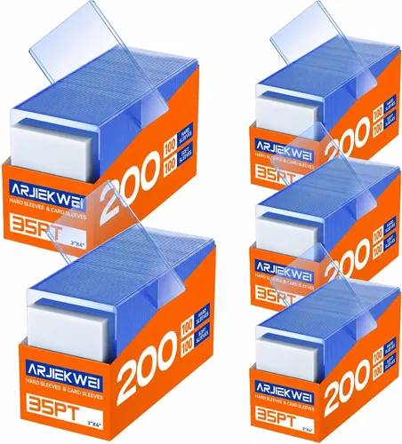 Vista 10 de 200 fundas para tarjetas de plástico duro, 3" × 4" rígido titular