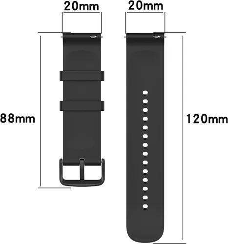Vista 9 de Compatible con Amazfit GTS/GTS 2/GTS 2 Mini/GTS 3/GTS 4/GTS 4 Mini/GTS 2e/GTR 1.654 pulgadas, 0.787 pulgadas de ancho, correa de repuesto