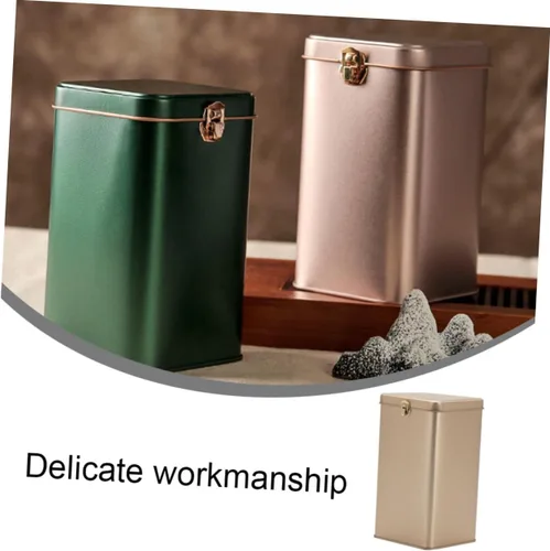 Vista 4 de Recipiente de almacenamiento de té de metal para té de hojalata, recipiente de almacenamiento de té, recipiente de almacenamiento de alimentos