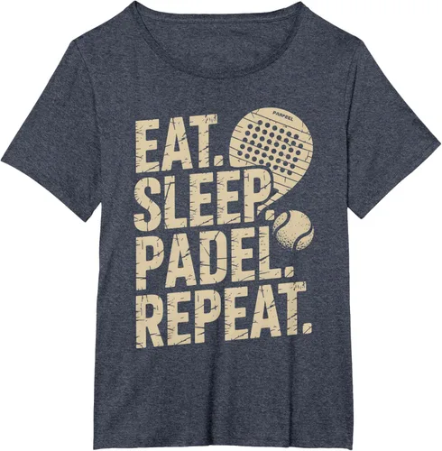 Vista 54 de Camiseta Eat Sleep Padel Repeat Padel Jugador de Tenis
