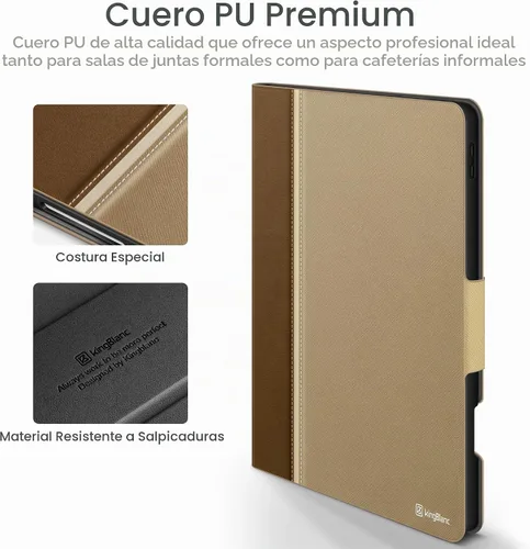 Vista 9 de KingBlanc Funda de cuero PU para iPad Pro 11 pulgadas 4ª/3ª/2ª/1ª Beige