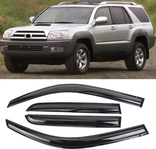 Vista 19 de Protector de lluvia Deflector de viento para montaje exterior, viseras de ventana con cinta compatible con Ford F-250 1999-2016 Super Duty