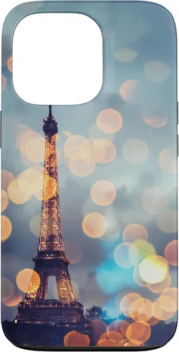 Vista 10 de iPhone 16 escénica Torre Eiffel París Francia por la noche Bokeh Majestic Case