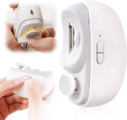 Vista 10 de Cortaúñas eléctrico, 2 en 1, cortaúñas eléctrico automático 2 en 1, cortaúñas inteligente para adultos y personas mayores, recortadora de uñas