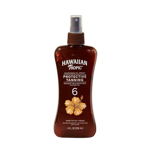 Vista 9 de Hawaiian Tropic Aceite de bronceado oscuro, 8 onzas líquidas Aceite corporal hidratante con manteca de cacao, potenciador de bronceado, 8 onzas