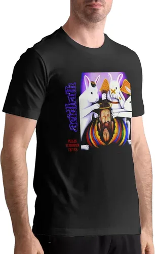 Vista 2 de GingerDHallberg Camisetas de algodón de manga corta para hombre, camisetas gráficas de moda, color negro
