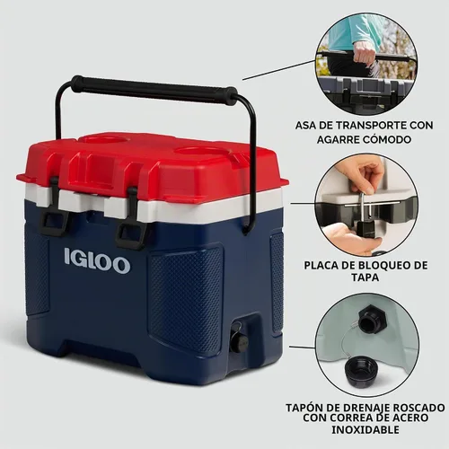 Vista 3 de Igloo Trailmate Cooler Cofre de hielo con carcasa dura aislada