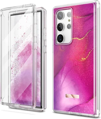 Vista 8 de SURITCH Funda para Samsung Galaxy S23 Ultra, [Protector de Pantalla Integrado] [Protección de Doble Capa] Protección Completa Resistente a Golpes