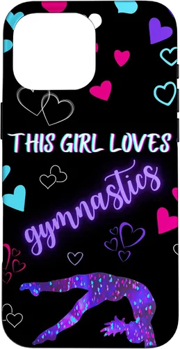 Vista 19 de Funda para iPhone 16 Gymnast This Girl Heart Loves Gymnastics Pink Teal