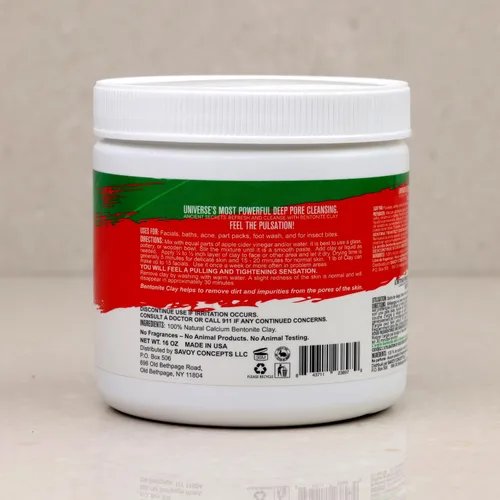 Vista 2 de Mayan Magic Mud Potente arcilla de bentonita de calcio para limpieza profunda de poros, 1 libra, mascarilla facial natural para hombres y mujeres