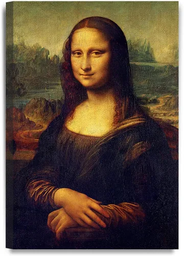 Vista 9 de DECORARTS - Leonardo Da Vinci Mona Lisa - Arte enmarcado con marco de bronce antiguo, impresión giclée, retrato renacentista fabricado en Estados