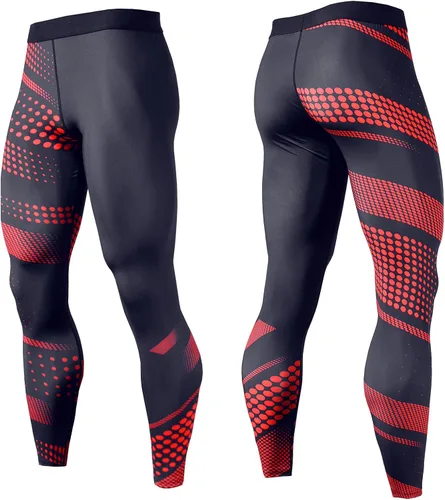 Vista 4 de OEBLD Pantalones de compresión para hombre con bloqueo UV, mallas para correr, paquete de 1 o 2 leggings para gimnasio y yoga para entrenamiento
