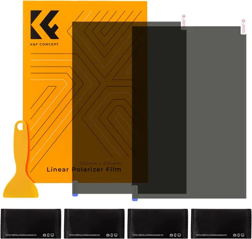 Vista 8 de K&F CONCEPT Película polarizante lineal 7.87x11.81 pulgadas A4 polarizado película óptica 7.9x11.8 in para pantalla física educativa