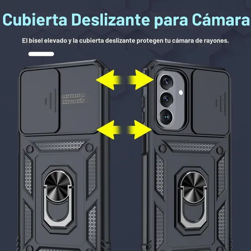 Vista 3 de Janmitta Compatible con Samsung Galaxy A26 5G Funda con Cubierta Deslizante Integrada para Lente de Cámara + Protector de Pantalla + Soporte