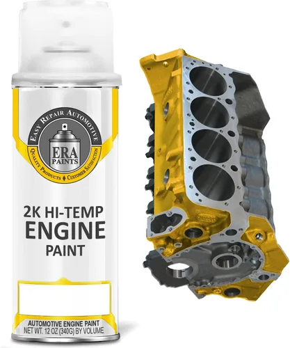 Vista 7 de ERA Paints Pintura negra para motor con tecnología de catalizador Omni-Curing, acabado brillante en aerosol 2K con resistencia a altas temperaturas