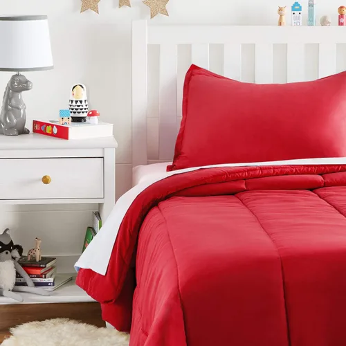 Vista 9 de Amazon Basics Juego de edredón y fundas de almohada para niños de microfibra suave para todas las estaciones, 2 piezas, tamaño individual, flores