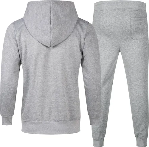 Vista 2 de ANGELA BEBE Conjunto deportivo para hombre, 2 piezas, sudadera con capucha y sudadera para hombre