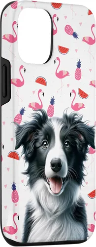 Vista 3 de Funda para iPhone 15 Border Collie Flamingo Pink Pineapple Red Watermelon Hearts