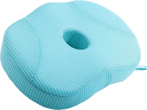 Vista 8 de Idle Hippo Asiento elevador para bañera de hidromasaje, almohada de malla de aire 4D con potentes 6 ventosas antideslizantes, cojín ergonómico Azul