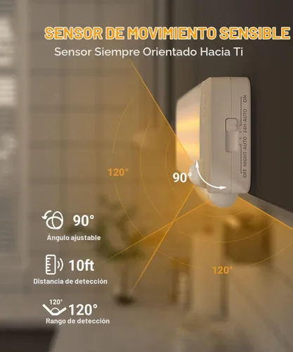 Vista 4 de Lyridz Luces recargables para debajo del gabinete con sensor de movimiento ajustable de 90 grados, luces LED inalámbricas de armario de 1500 mAh