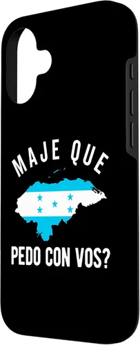 Vista 2 de Funda para iPhone 16 Bandera de Honduras Catracho Camiseta hondureña Maje Que Pedo?
