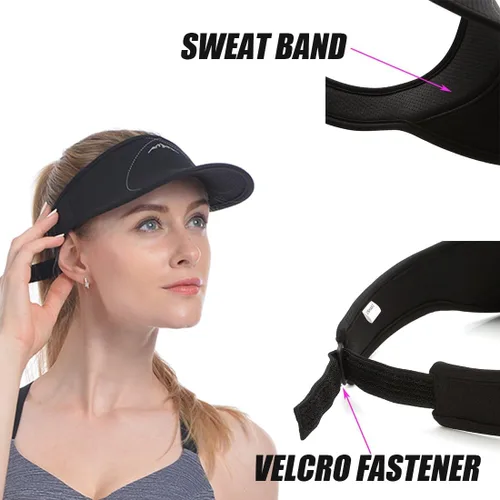 Vista 8 de Ushake - Visera deportiva para hombre o mujer, para golf, tenis, correr, trotar, senderismo