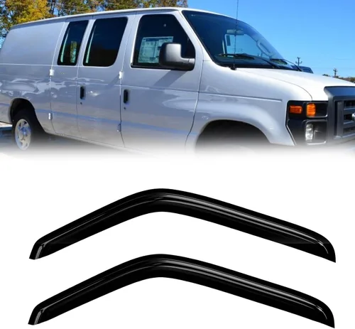 Vista 45 de Protectores de lluvia de ventana para Ford F150 SuperCab 2004-2014 2 piezas deflector de ventana para 09-14 F-150 con 2 puertas delanteras