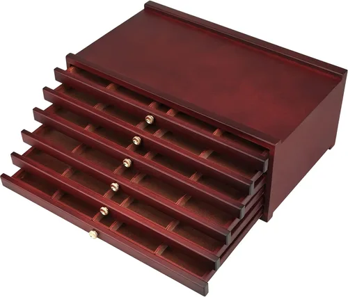 Vista 8 de MEEDEN Caja de almacenamiento de madera de 4 cajones para artistas, organizador portátil de madera de haya multifuncional, caja de madera con cajón