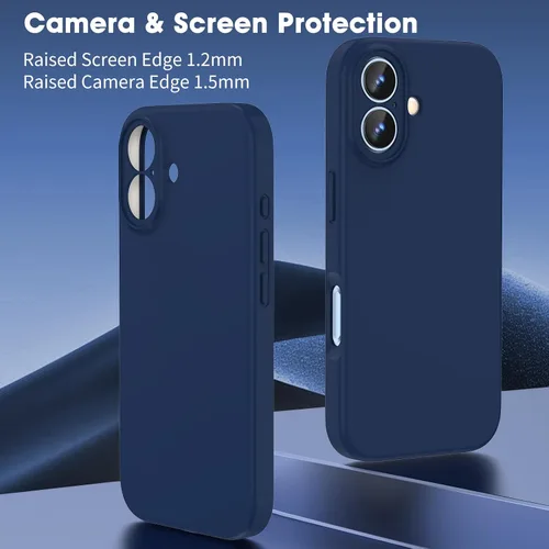 Vista 7 de MILPROX Funda de silicona compatible con Magsafe para iPhone 17 de 6.3 Azul marino