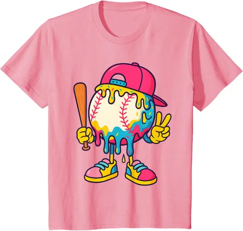 Vista 18 de Camiseta de béisbol Ice Cream Drip Youth Back To School Baseball Stuff