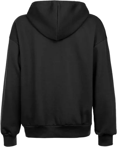 Vista 5 de Ceboyel Sudadera con capucha de gran tamaño para mujer, con cremallera completa, con cordón, parte superior con capucha, para adolescentes, niñas