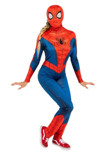 Vista 2 de Disfraz de Spider-Man en versión cómic para mujer Multicolor