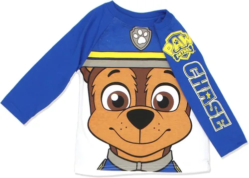 Vista 2 de Paw Patrol Nickelodeon Chase or Marshall - Camisetas para niños pequeños, azulrojoblanco