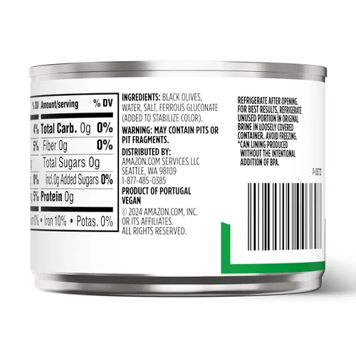 Vista 3 de Amazon Fresh, Aceitunas negras picadas, 4.25 onzas