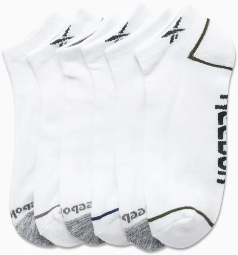 Vista 4 de Reebok Calcetines acolchados básicos de corte bajo transpirables para hombre (paquete de 6)